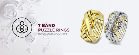 7 Band Puzzle Rings