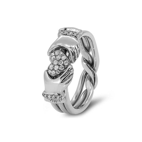 UNISEX CLADDAGH PLAT DIAMOND 3JOL-U