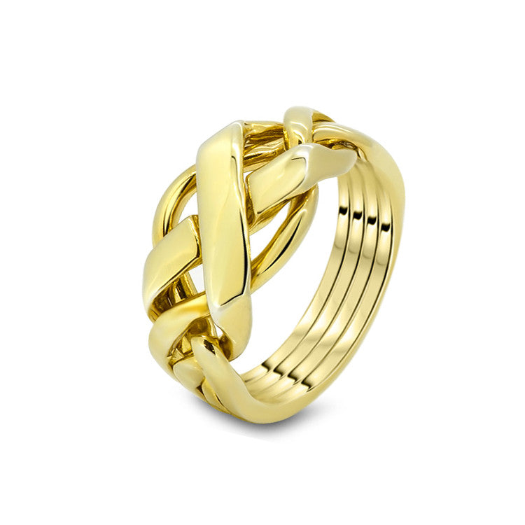 Gold Puzzle Ring 4FX-M