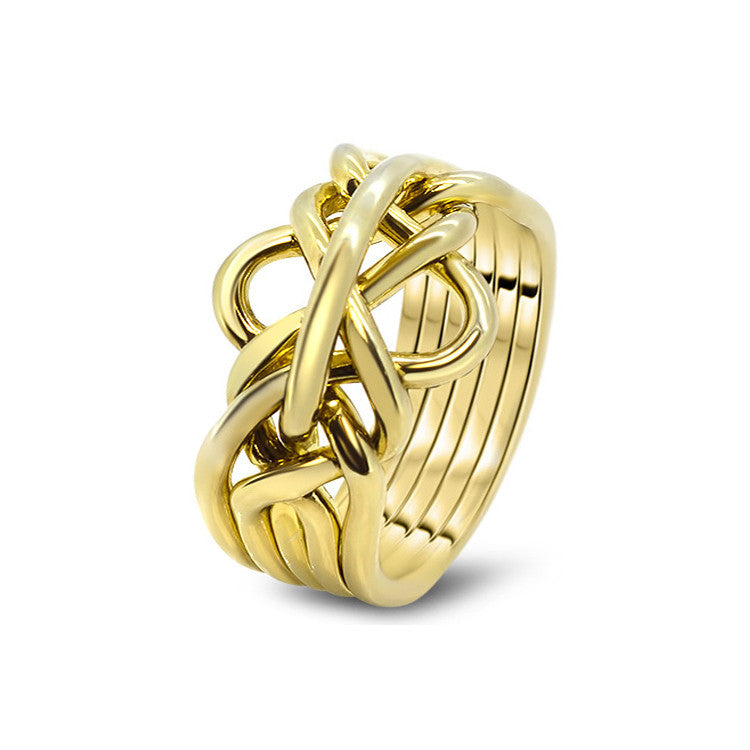 Gold Puzzle Ring 5-M
