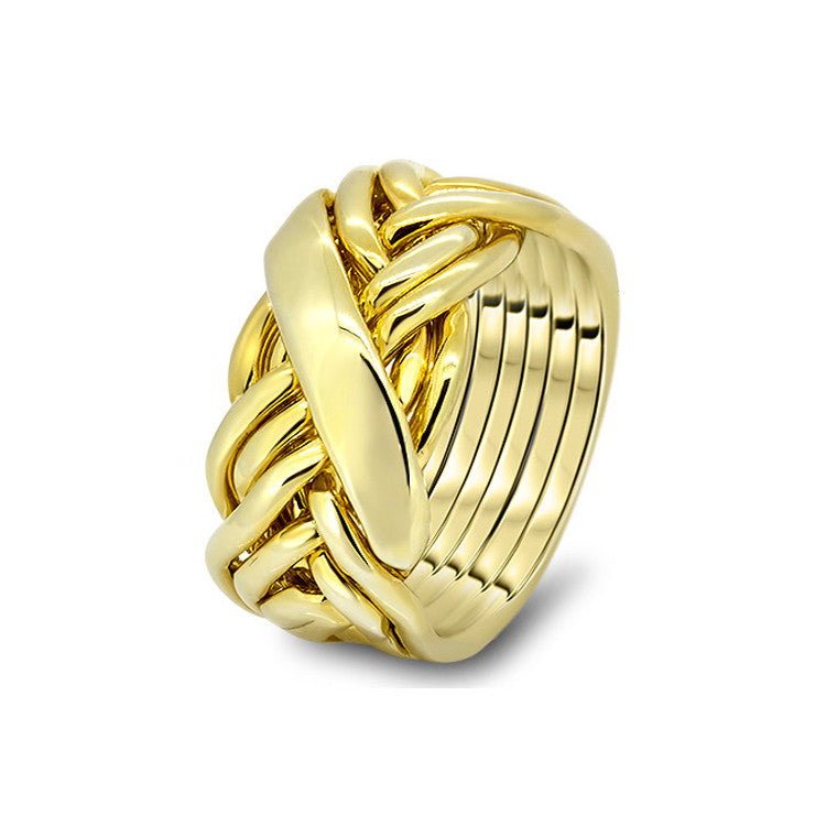 Gold Puzzle Ring 7WRD-M