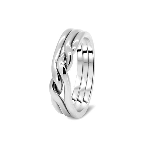 Silver Puzzle Ring 3CN-L