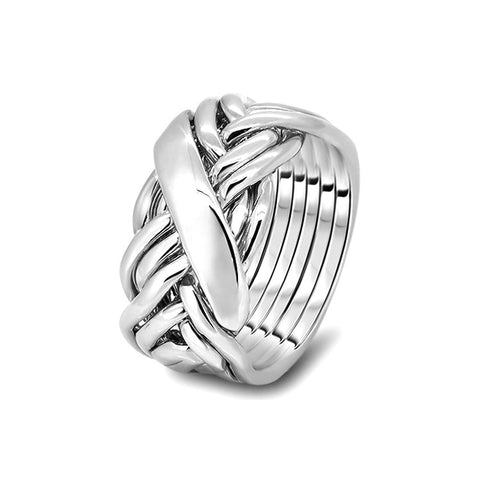 Silver Puzzle Ring 7WRD-M