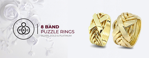 8 Band Puzzle Rings