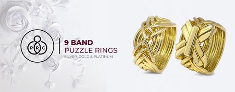 9 Band Puzzle Rings