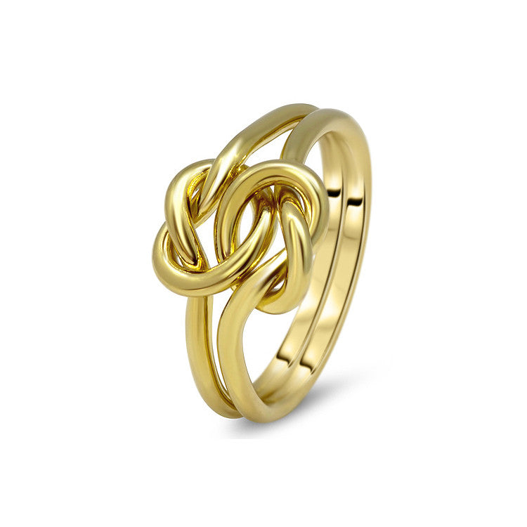 Womens Double Knot Puzzle Ring 2K1-L Puzzle Rings Creations