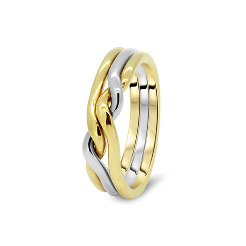 Gold Puzzle Ring 3CN-L