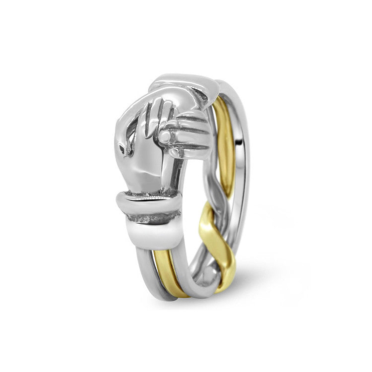 Gold Puzzle Ring 3CR-L