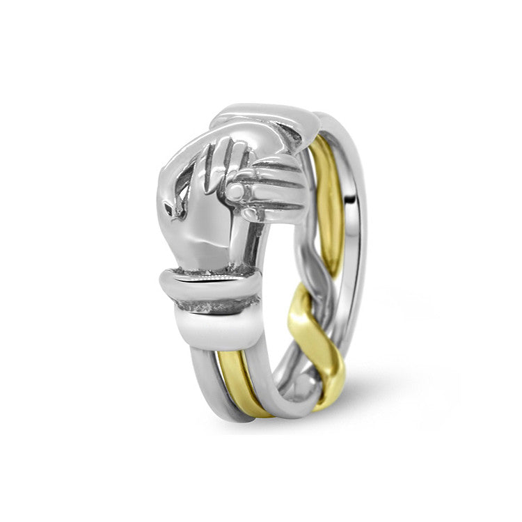 Gold Puzzle Ring 3CR-M