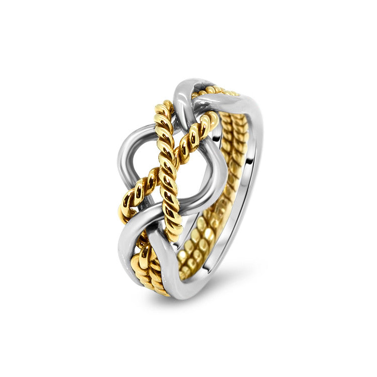 Gold Puzzle Ring 4B2T-L