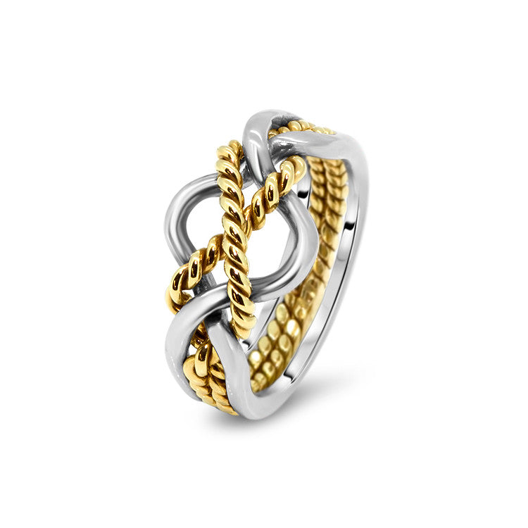 Womens Gold 4B2T-L | Puzzle Rings Creations Womens Gold 4B2T-L | Puzzle Rings Creations