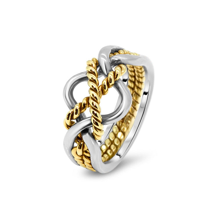 Gold Puzzle Ring 4B2T-M