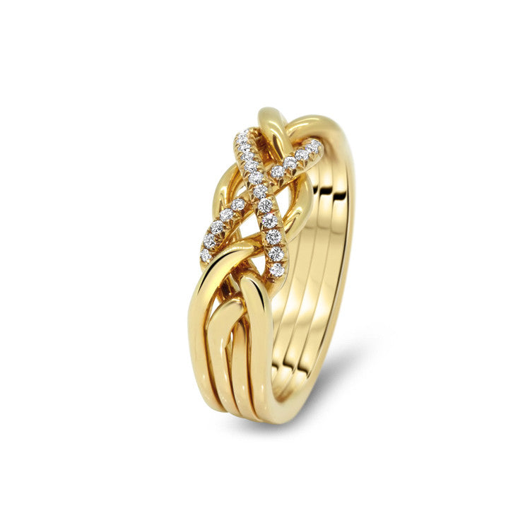 Gold Puzzle Ring 4CW-LD