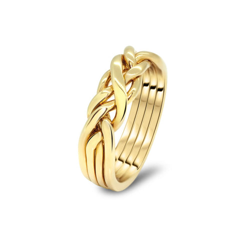 Gold Puzzle Ring 4CW-L