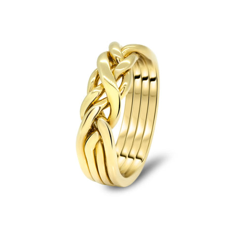 Gold Puzzle Ring 4CW-M