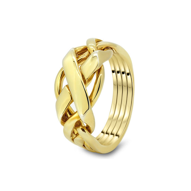Gold Puzzle Ring 4FX-L