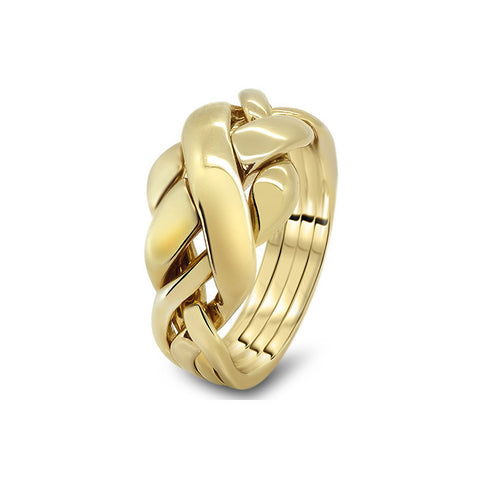 Gold Puzzle Ring 4RC-L