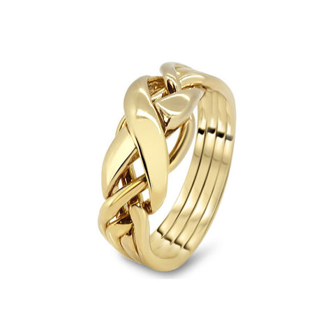 Gold Puzzle Ring 4RX-L
