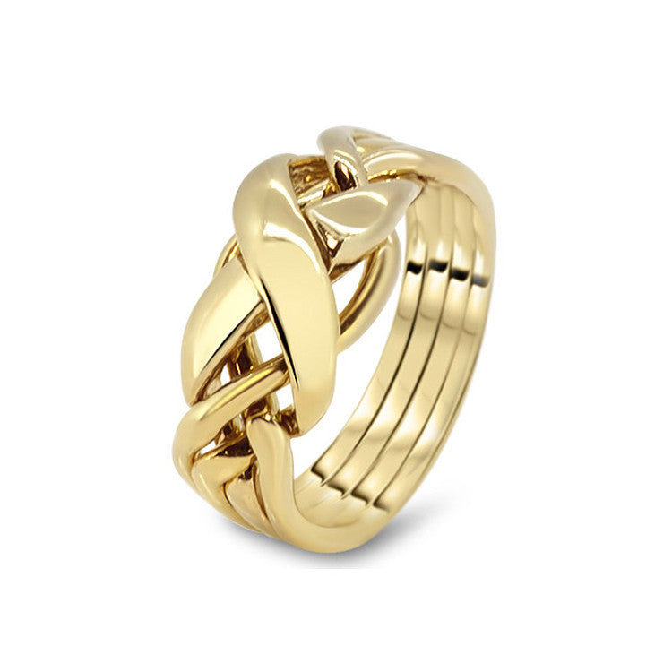 Gold Puzzle Ring 4RX-M