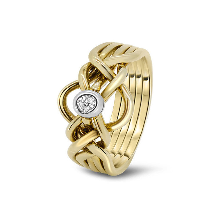 Gold Puzzle Ring 5D-MD