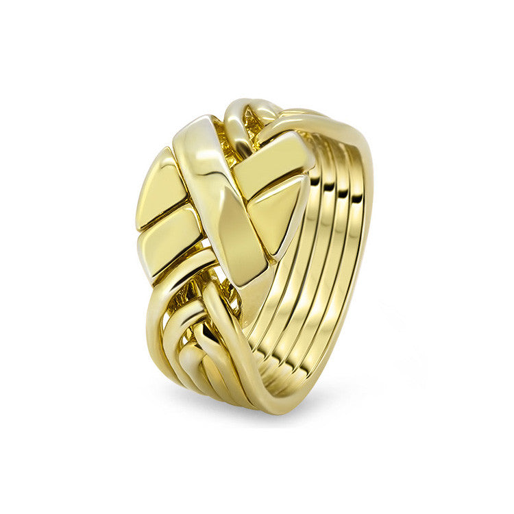 Mens Gold 6APC-M Puzzle Rings Creations