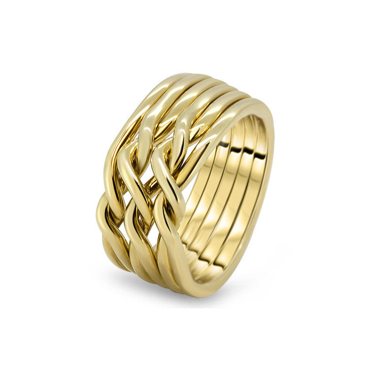 Gold Puzzle Ring 6CN-L