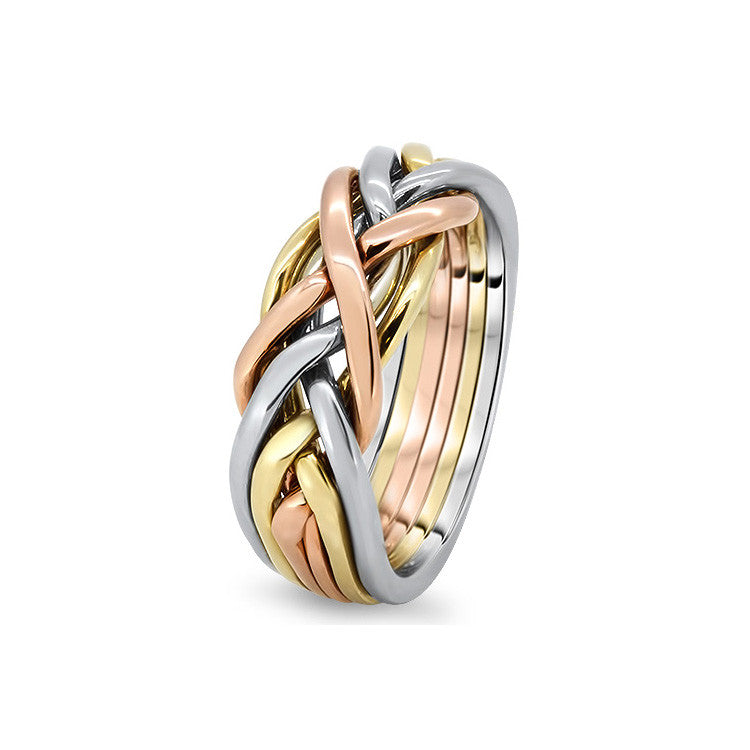Gold Puzzle Ring 6CW-L