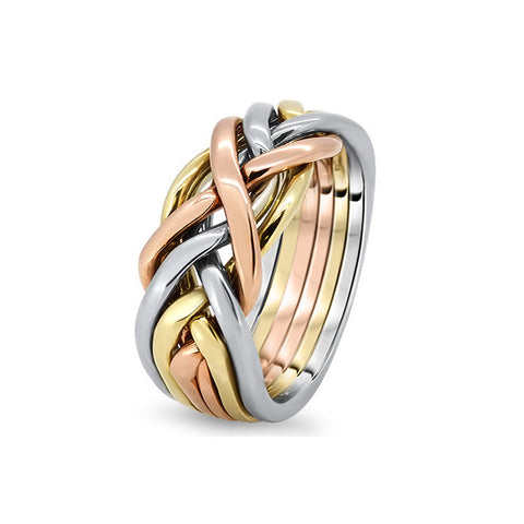Gold Puzzle Ring 6CW-M