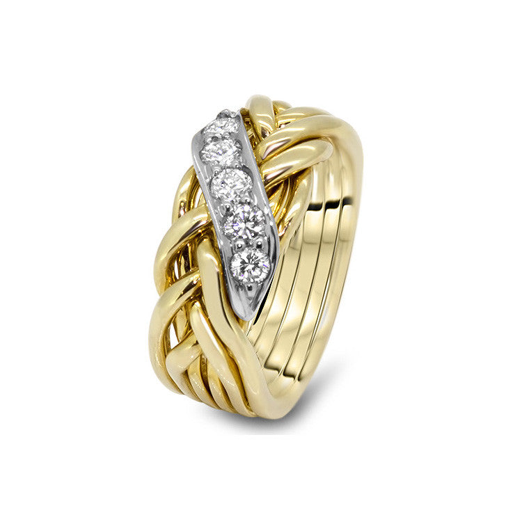 Gold Puzzle Ring 6WRD-LD