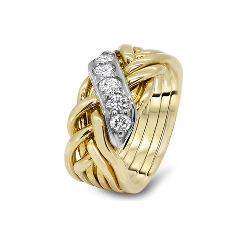 Gold Puzzle Ring 6WRD-MD