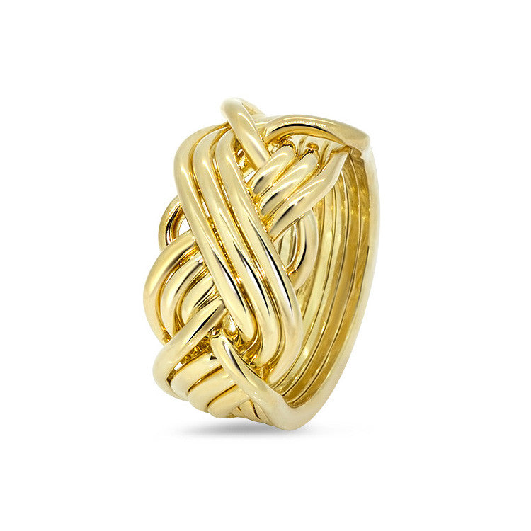 Gold Puzzle Ring 8T3-L