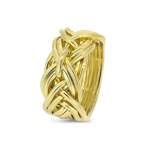 Gold Puzzle Ring 9WD-L