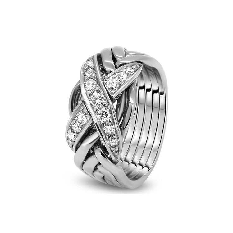 Womens Platinum Diamond 6RX-LD | Puzzle Rings Creations Womens Platinum Diamond 6RX-LD | Puzzle Rings Creations