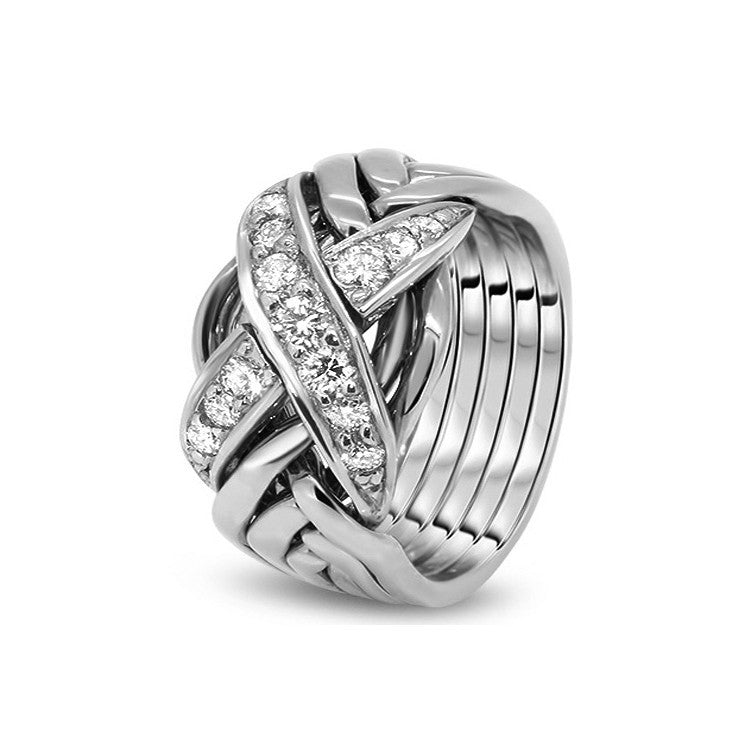 Unique Platinum Ring, Celtic Wedding Band for men SGT649G