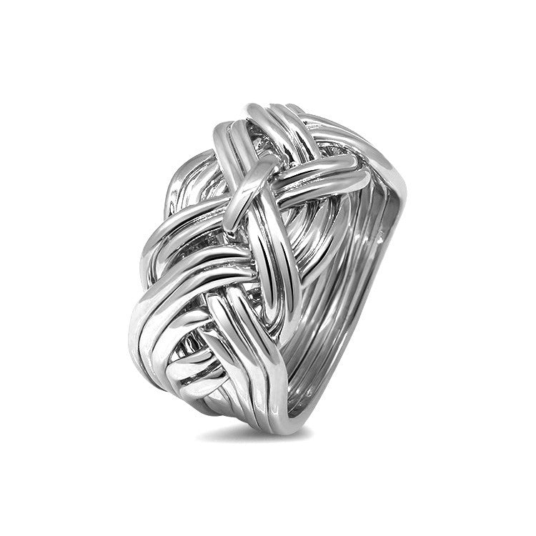 Mens Silver 11WD M Puzzle Rings Creations