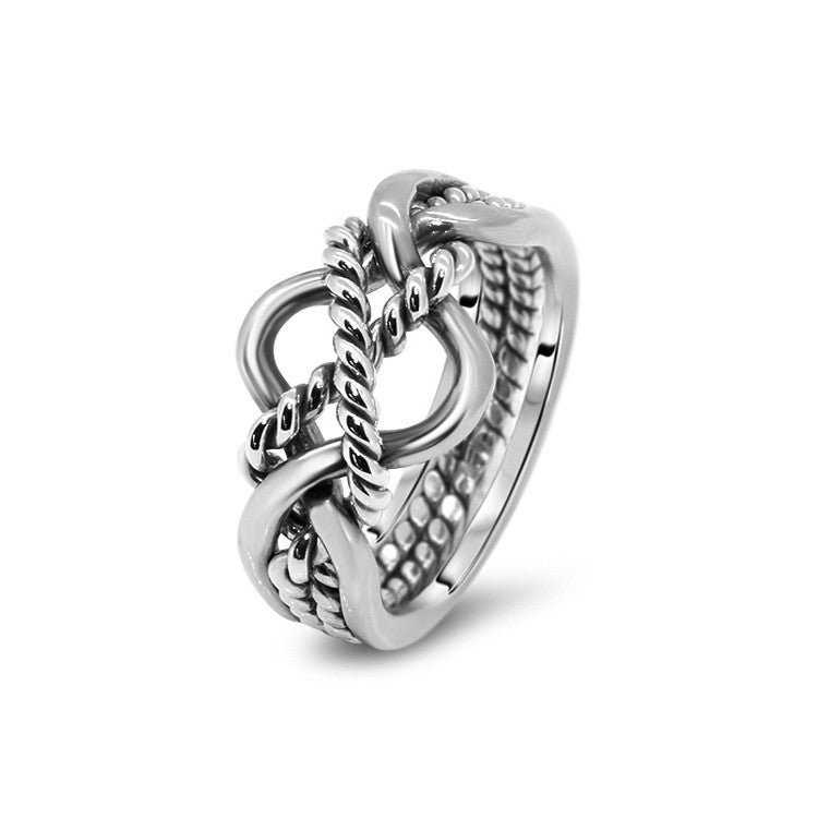 Silver Puzzle Ring 4B2T-M
