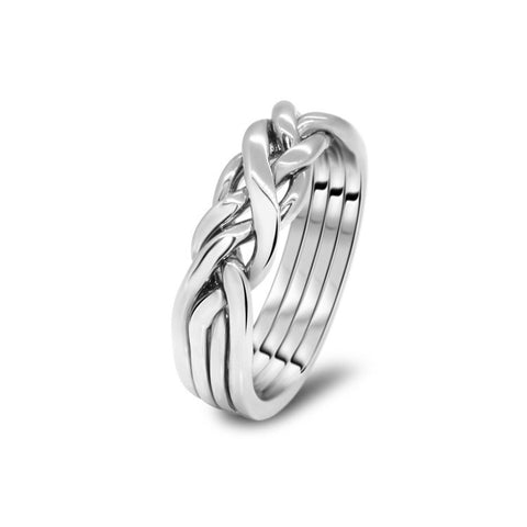 Silver Puzzle Ring 4CW-L