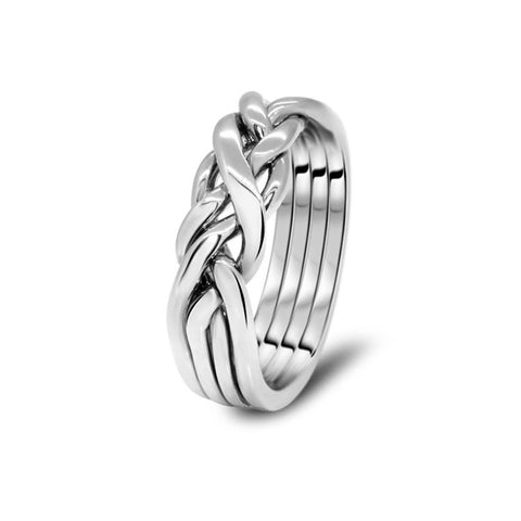 Silver Puzzle Ring 4CW-M
