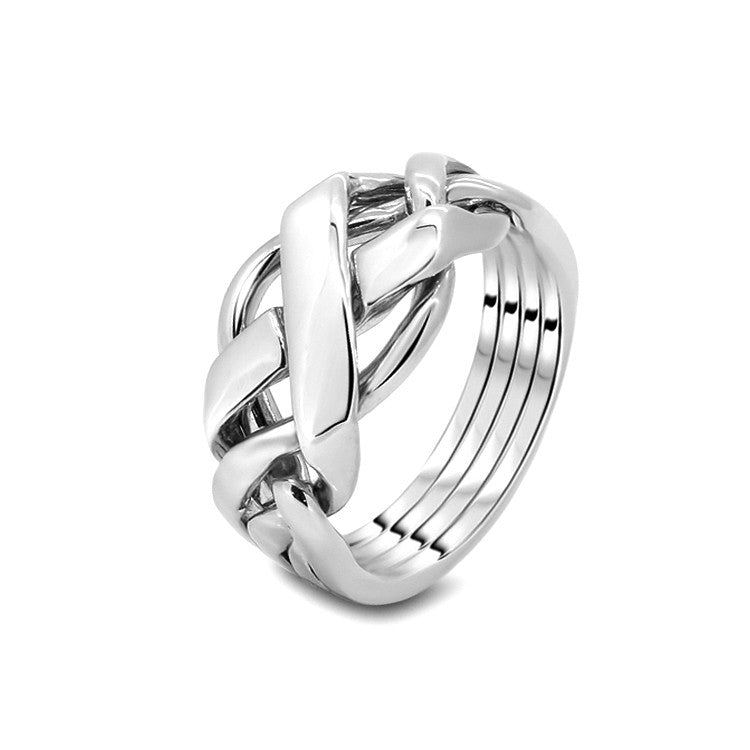 Silver Puzzle Ring 4FX-M