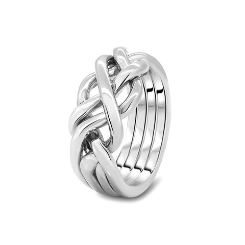 Silver Puzzle Ring 4HB-M