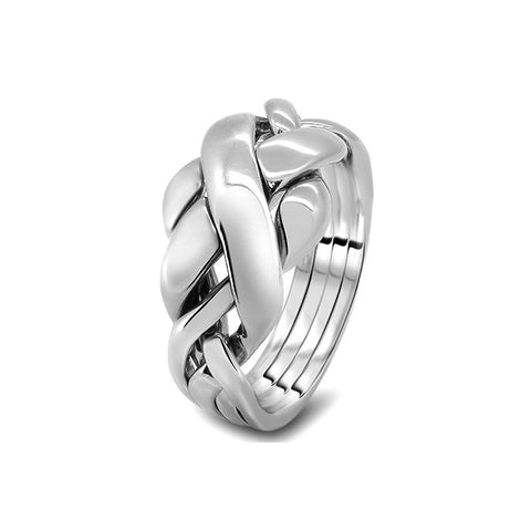 Silver Puzzle Ring 4RC-L