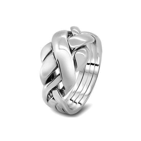 Silver Puzzle Ring 4RC-M
