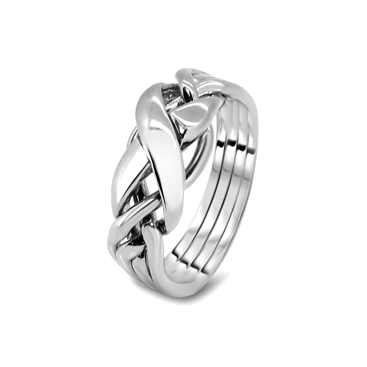 Silver Puzzle Ring 4RX-L