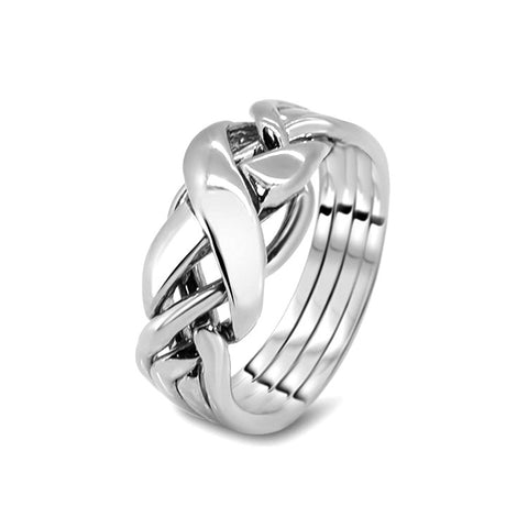 Silver Puzzle Ring 4RX-M