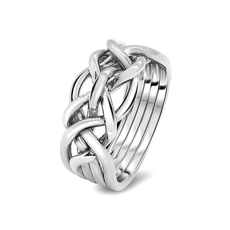 Silver Puzzle Ring 5D-M