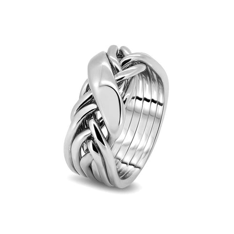 Silver Puzzle Ring 6WRD-L