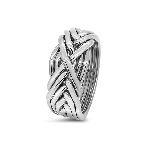 Silver Puzzle Ring 8T-L